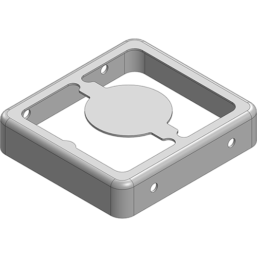 Masach Tech-MS182-10F-NS null 18.2 x 16.6 x 3.8mm Two-piece Drawn-Seamless RF Shield/EMI Shield FRAME (Nickel-Silver)