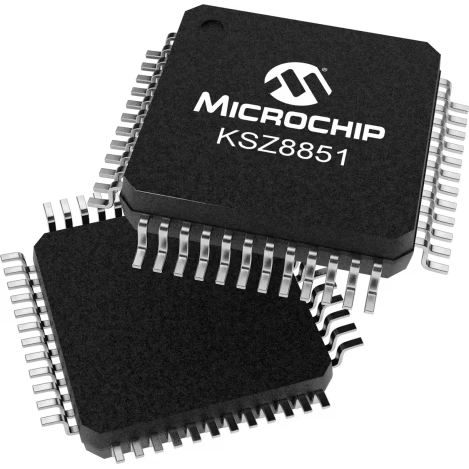 Microchip Technology-KSZ8851-16MLL contrôleurs Ethernet Ethernet CTLR Single Chip 10Mbps/100Mbps 3.3V 48-Pin LQFP Tray
