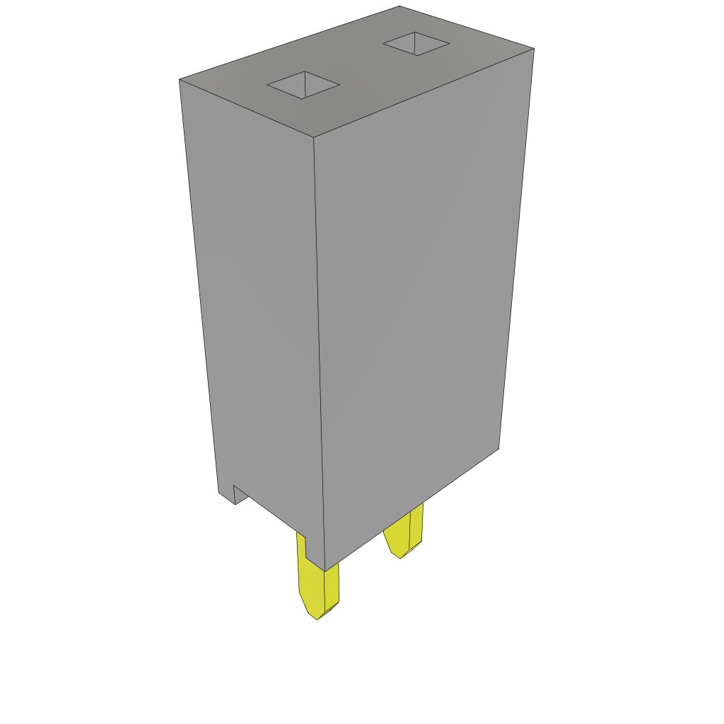 Samtec-SSW-101-06-S-D Steckverbinderleisten und Leiterplattenbuchsen Conn Socket Strip SKT 2 POS Solder ST Top Entry Thru-Hole Bulk