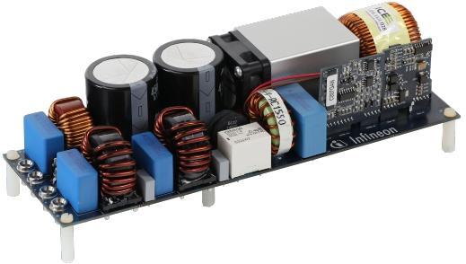 Infineon Technologies AG-EVAL2500WPFCGANATOBO1 Placas y kits de desarrollo de administración de potencia 2EDN7524R Evaluation Board