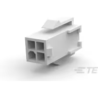 TE Connectivity-172330-1 Einzeladersteckverbinder, Gehäuse Conn Housing RCP 4 POS 4.2mm Crimp ST Panel Mount Natural Bag