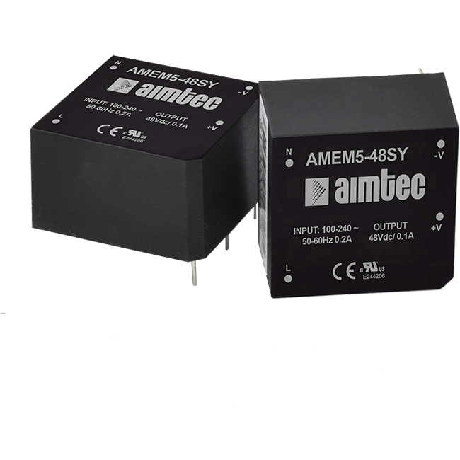 Aimtec-AMEM5-36SY Alimentazione da CA a CC AC/DC Power Supply Single-OUT 15V 0.135A 5W 5-Pin