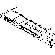 Molex-879450001 Steckverbinder, SCSI Conn SAS RCP 29 POS 0.8mm Solder RA SMD 29 Terminal 1 Port Tray