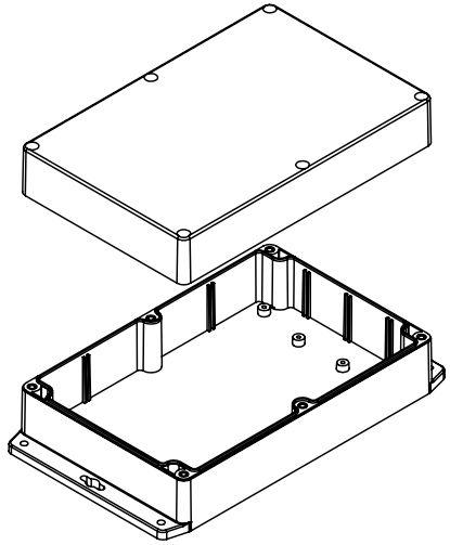 Bud Industries-PN-1329-MB Boîtes, boîtiers et supports Light Gray Polycarbonate Bracket Mount NEMA 4X Box