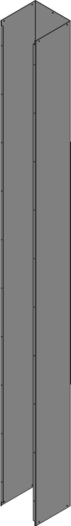Hammond Manufacturing-CWSC10120NK Verdrahtungskanäle Wiring Ducts Straight Section Square with Cover Screw Steel Gray