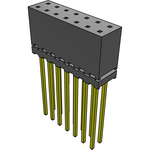 Conn Elevated Socket SKT 14 POS 2mm Solder ST Top Entry Thru-Hole Layer