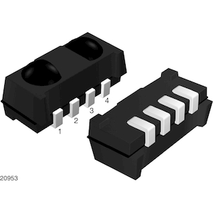 Vishay-TSOP95438TR Récepteur de télécommande IR IR Remote Receiver 38kHz 100° 25m 4-Pin SMD T/R