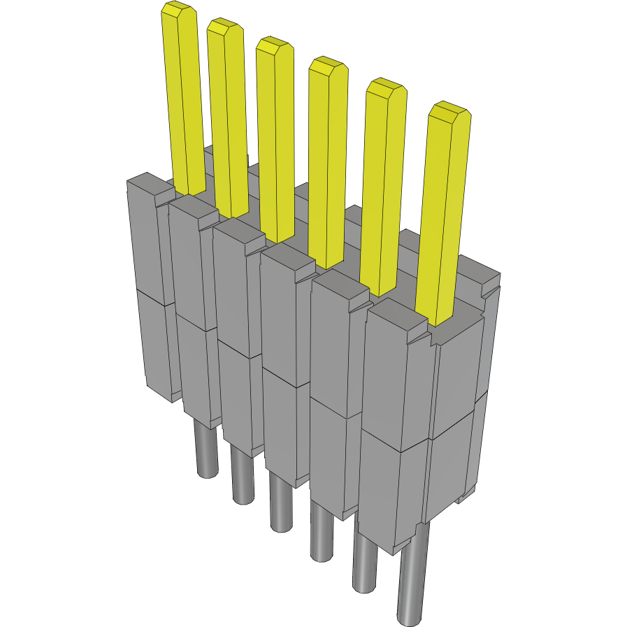 Samtec-DWM-06-01-L-S-200 Steckverbinderleisten und Leiterplattenbuchsen Conn Board Stacker HDR 6 POS 1.27mm Solder ST Thru-Hole Bulk