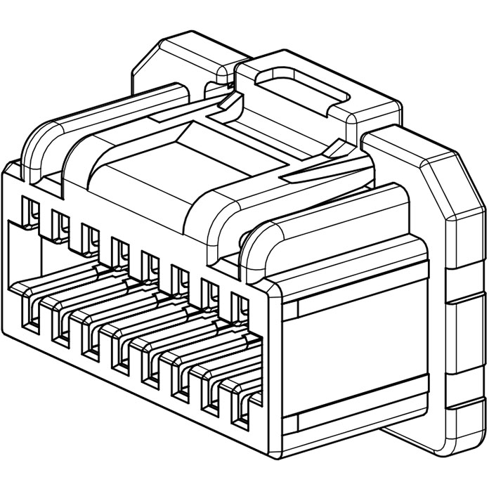 Molex-2045232001 Connector Discrete Wire Housing 1.25mm Pitch, Micro- Lock Plus Receptacle Crimp Housing