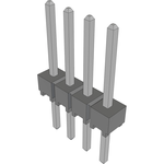 Conn Unshrouded Header HDR 4 POS 2.54mm Solder ST Top Entry Thru-Hole Bulk