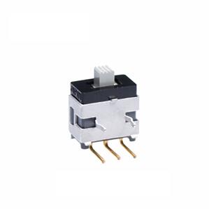 NKK Switches-AS12AH Switch Slide Switch Slide ON None ON SPDT Side Slide 0.1A 28VAC 28VDC 0.4VA 50000Cycles PC Pins Bracket Mount/Through Hole