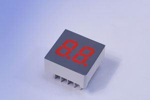 Lumex-LDD-HTF304NI Pantallas LED segmentadas Display Segmented Panel 2DIGIT 16LED Red CC 9-Pin DIP Module