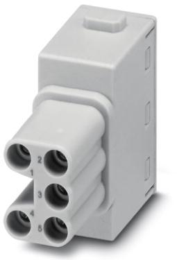 PHOENIX CONTACT-1417373 Steckverbinder, rechteckig Contact insert module, Number of positions: 5, Socket, Push-in connection, 400 V, 16 A, 0.14 mm2 to 2.5mm2, Application: Power
