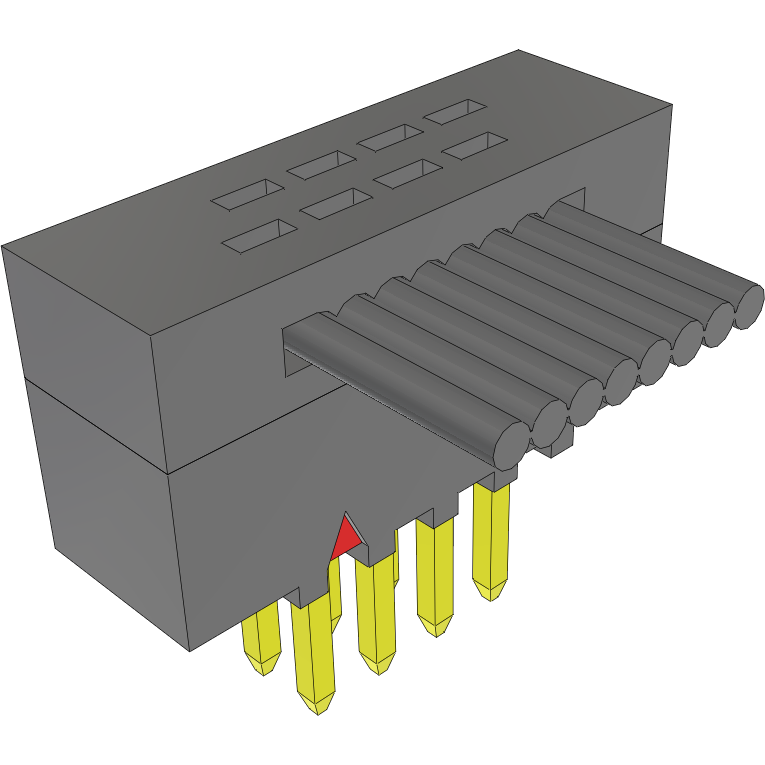 Samtec-FFMD-04-S-09.00-01 Flachband Kabelbaugruppen Cable Assembly Flat Ribbon 0.228m 30AWG IDC Connector 8 POS PL IDT