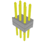 Conn Board Stacker HDR 6 POS 2mm Solder ST Top Entry Thru-Hole Bulk