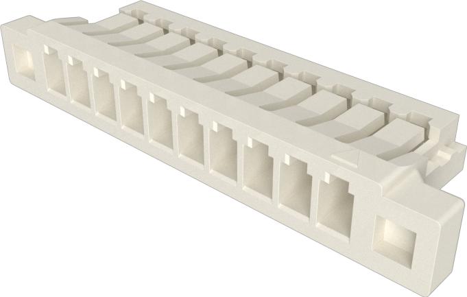 Amphenol Communications Solutions-10159026-1010LF Einzeladersteckverbinder, Gehäuse Conn Housing RCP 10 POS 0.8mm Crimp ST Cable Mount Natural Bag