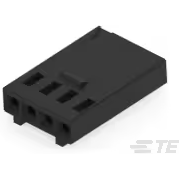 TE Connectivity-102241-2 Einzeladersteckverbinder, Gehäuse Conn Housing RCP 4 POS 2.54mm Crimp ST Cable Mount Black Package