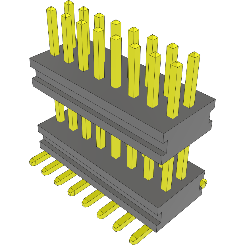 Samtec-MW-08-03-L-D-220-090-A Steckverbinderleisten und Leiterplattenbuchsen Conn Board Stacker HDR 16 POS 1mm Solder ST Top Entry SMD FLEX STACK Tube