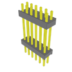 Conn Board Stacker HDR 12 POS 2.54mm Solder ST Top Entry Thru-Hole Bulk