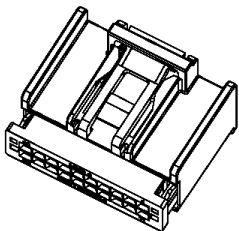 Molex-0307001241 Carcaza de cables discretos de conector Conn Housing F 24 POS Crimp ST Cable Mount Gray