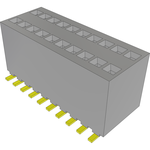 Conn Socket Strip SKT 20 POS 1.27mm Solder ST Top Entry SMD Tube