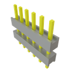 Conn Board Stacker HDR 6 POS 2.54mm Solder ST Top Entry Thru-Hole Bulk