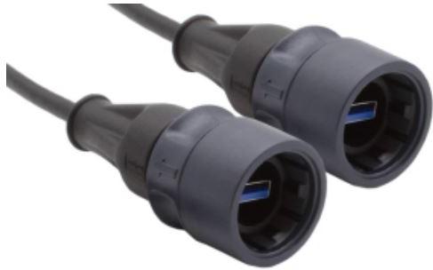 Bulgin Components PLC-PXP6041/AA3/2M00 USB Kabelbaugruppen Sealed 3.0 A Plug to Sealed 3.0 A Plug