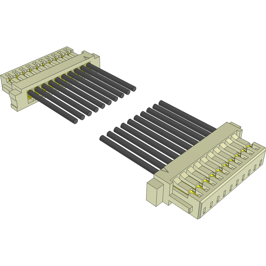 Samtec-S1SS-10-28-GF-03.00-D-NUS Andere Kabelbaugruppen Cable Assembly Discrete Wire 0.076m 28AWG Wire to Board to Wire to Board 10 to 10 POS SKT-SKT Crimp-Crimp Micro Mate™ Bag
