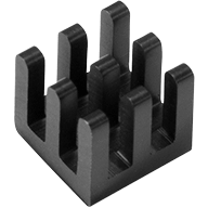 Same Sky (formerly CUI Devices)-HSB01-080808 Kühlkörper Heat Sink Passive BGA Pin Array Adhesive Aluminum 6063-T5 16°C/W Black Anodized