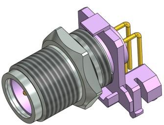 CONEC-43-01226 Steckverbinder, rund Connector Circular Male Socket M12X1 Angled, Brass, Nickel, Gold Plated