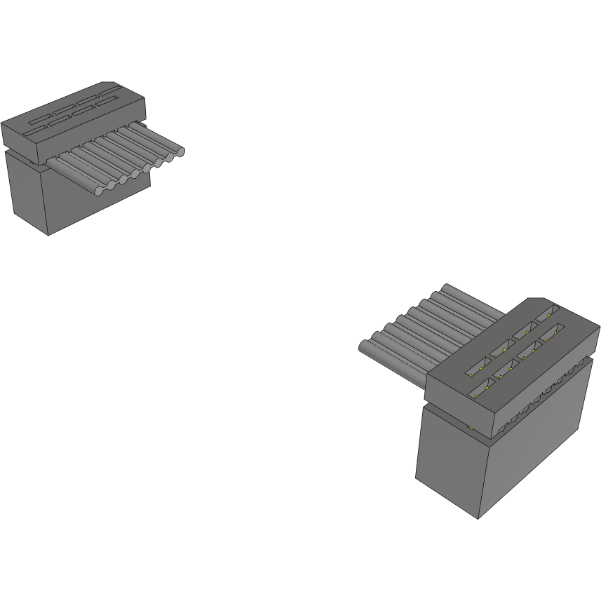 Samtec-IDSD-04-D-10.00 Flachband Kabelbaugruppen Cable Assembly 0.254m 28AWG 1.27mm 8 to 8 POS IDC Connector to IDC Connector F-F Bulk