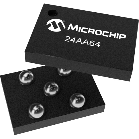 Microchip Technology-24AA64T-I/CS16K EEPROM EEPROM Serial-I2C 64K-bit 8K x 8 1.8V/2.5V/3.3V/5V 5-Pin CSP T/R