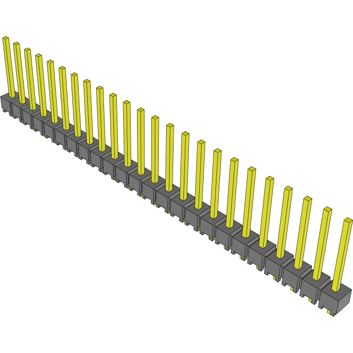 Samtec-MTSW-124-08-T-S-390 Steckverbinderleisten und Leiterplattenbuchsen Conn Unshrouded Header HDR 24 POS 2.54mm Solder ST Top Entry Thru-Hole Bulk