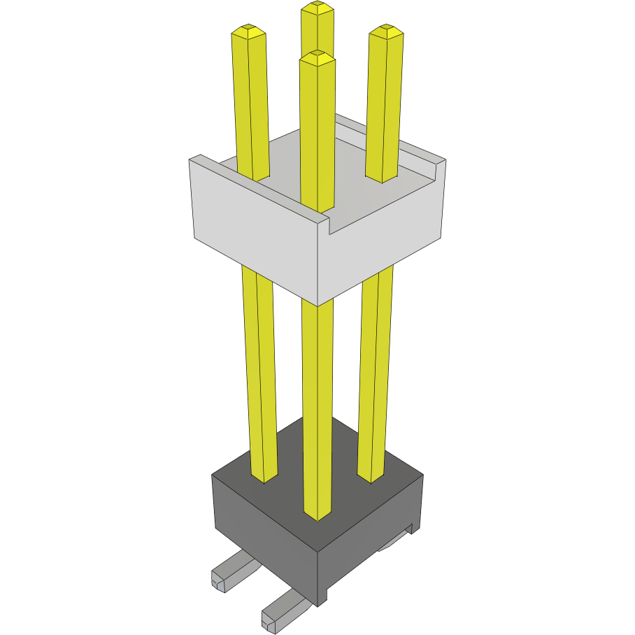 Samtec-HW-02-10-L-D-615-SM Steckverbinderleisten und Leiterplattenbuchsen Conn Board Stacker HDR 4 POS 2.54mm Solder ST SMD Layer