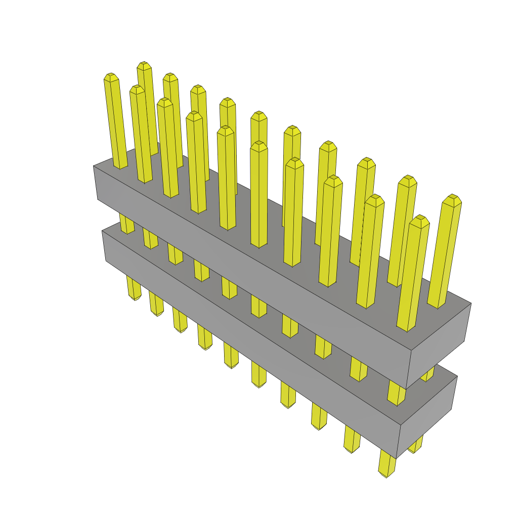 Samtec-TW-10-03-G-D-235-105 Steckverbinderleisten und Leiterplattenbuchsen Conn Board Stacker HDR 20 POS 2mm Solder ST Top Entry Thru-Hole Bulk