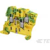 TE Connectivity-1SNK506151R0000 Steckverbinder, Klemmenblöcke Conn Ground Terminal Block 3 POS 6mm Screw Clamp DIN Rail Box