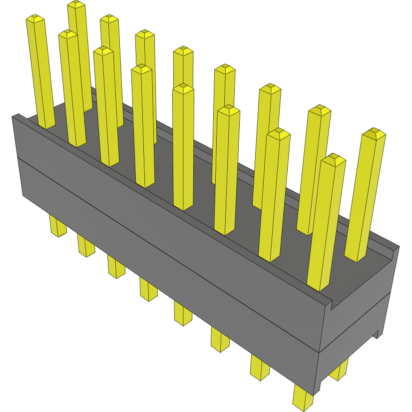 Samtec-DW-08-08-T-D-200 Steckverbinderleisten und Leiterplattenbuchsen Conn Board Stacker HDR 16 POS 2.54mm Solder ST Top Entry Thru-Hole Bulk