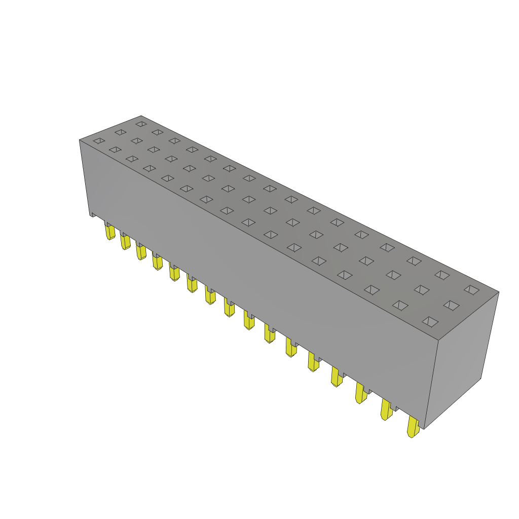 Samtec-SSQ-116-01-F-T Piastre connettori e prese PCB Conn Socket Strip SKT 48 POS 2.54mm Solder ST Top Entry Thru-Hole Bulk