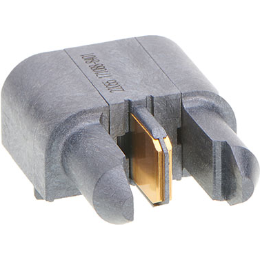 Molex-1710888401 Connector Headers and PCB Receptacles EXTreme Ten60Power Right-Angle Plug with Guides, 1 Split Power Circuit, Press Fit Tail