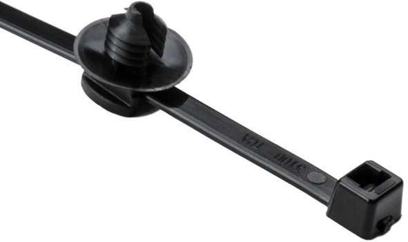 HellermannTyton-150-52693 Kabelbinder Cable Tie/Fir Tree Mount, 6.0 Inch Long, 0.26 - 0.28 Inch Mounting Hole, Black