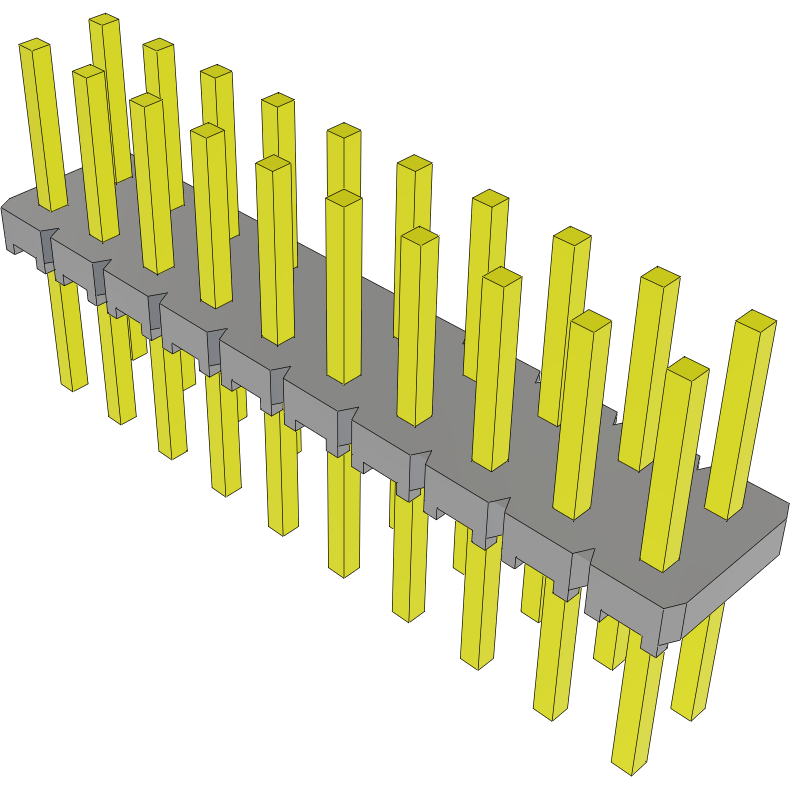 Samtec-MTLW-110-24-G-D-210 Steckverbinderleisten und Leiterplattenbuchsen Conn Unshrouded Header HDR 20 POS 2.54mm Solder ST Thru-Hole Bulk
