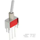 TE Connectivity-A101L1D9V30Q04 Interruttore a levetta Switch Toggle ON None ON SPDT Round Lever PC Pins 5A 250VAC 28VDC PC Mount with Bracket Bulk