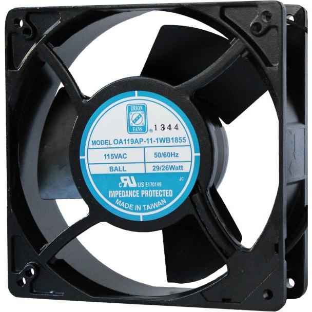 ORION FANS-OA119AP-11-2WB Blowers and Fans AC Fan Axial Ball Bearing 115V 100V to 125V 95CFM 37.4dB 127 X 127 X 38.5mm Middle Speed
