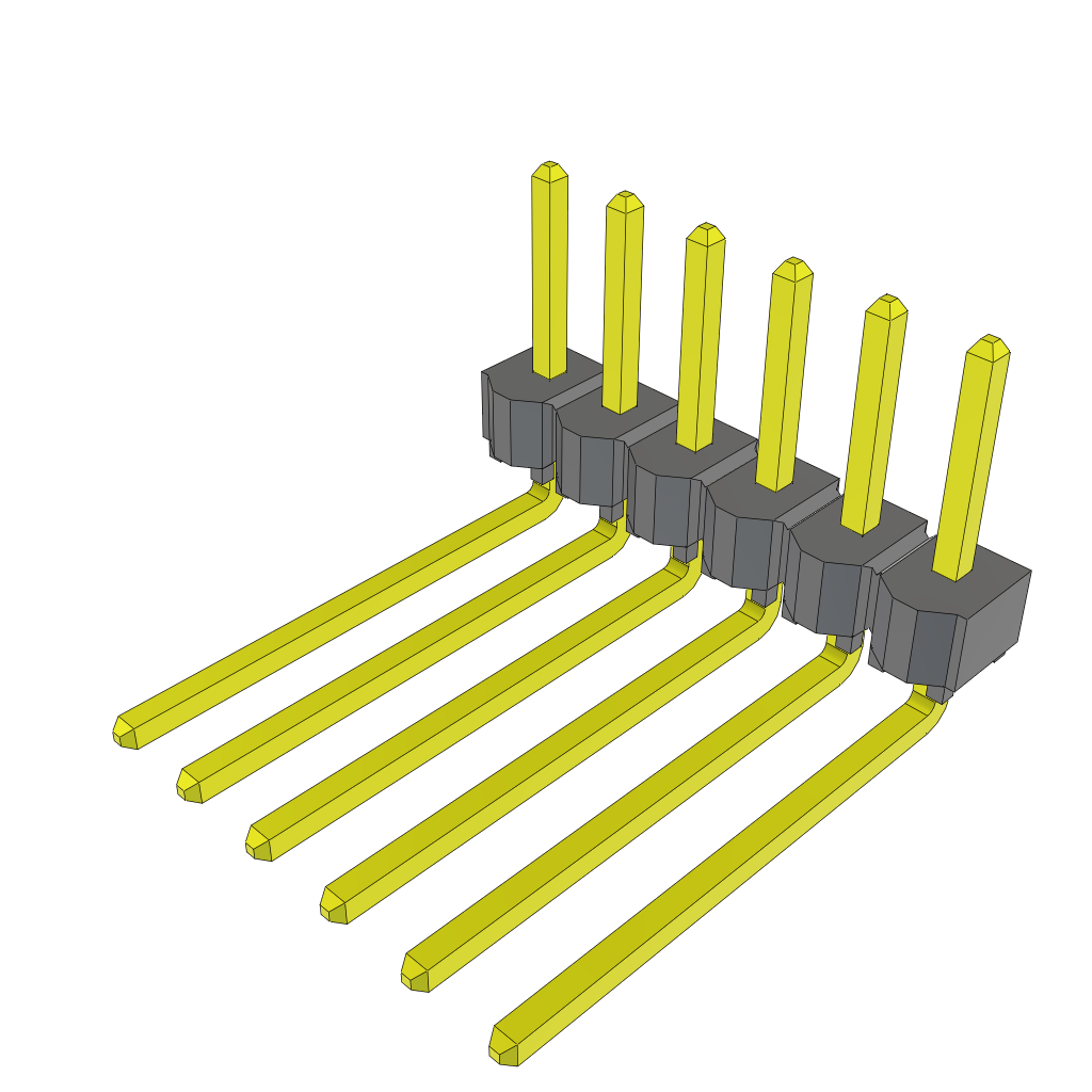 Samtec-TSW-106-11-F-S-RA Steckverbinderleisten und Leiterplattenbuchsen Conn Unshrouded Header HDR 6 POS 2.54mm Solder RA Side Entry Thru-Hole Bulk