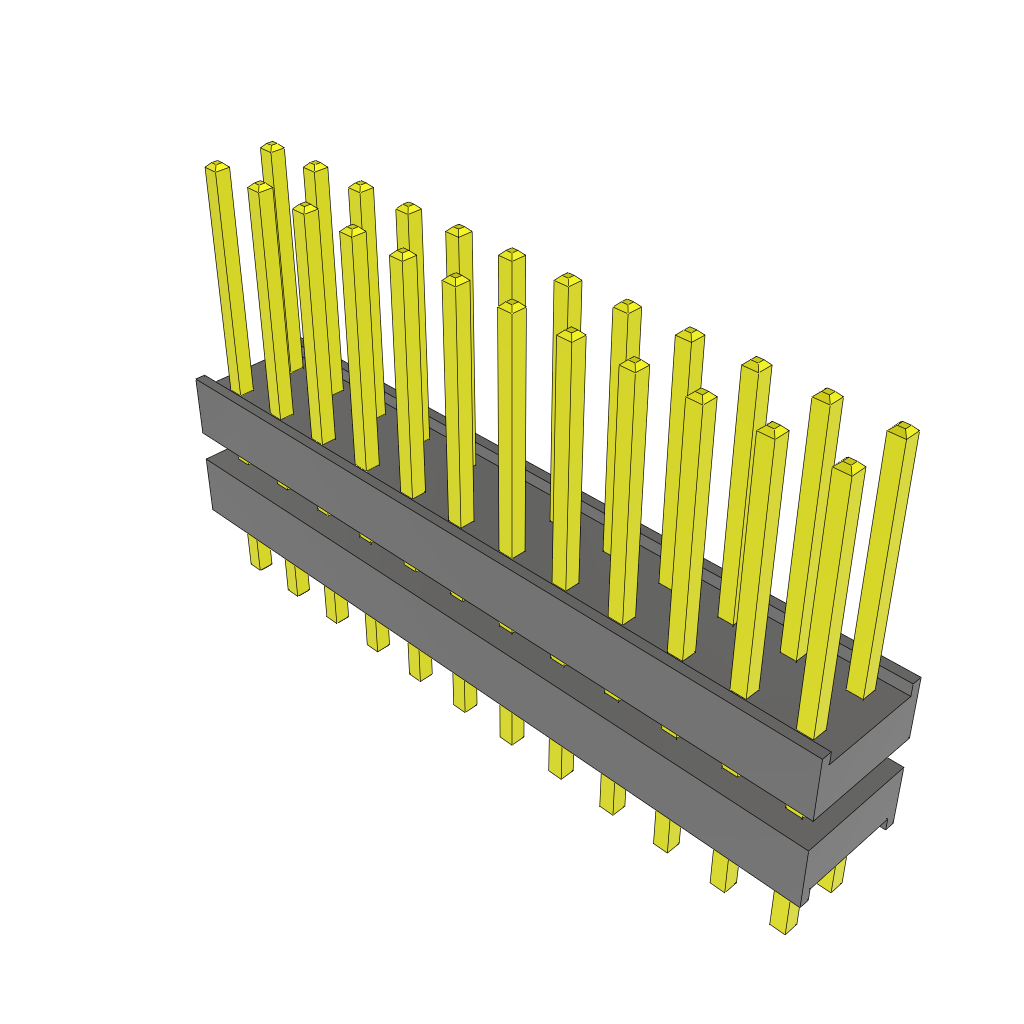 Samtec-ZW-12-09-S-D-250-120 Steckverbinderleisten und Leiterplattenbuchsen Conn Board Stacker HDR 24 POS 2.54mm Solder ST Top Entry Thru-Hole Bulk