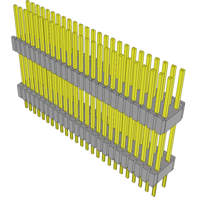 Samtec-HDWM-25-60-S-D-490 Steckverbinderleisten und Leiterplattenbuchsen Conn Board Stacker HDR 50 POS 1.27mm Solder ST Thru-Hole Tube