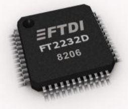 FTDI Chip-FT2232D-REEL USB-Schnittstellenschaltkreise Full Speed USB to UART/FIFO USB 2.0 5V T/R 48-Pin LQFP