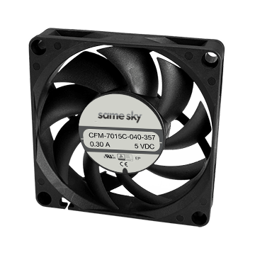 Same Sky (formerly CUI Devices)-CFM-7025C-130-332-20 Compressori e ventole DC Fan Axial omniCOOL Bearing 12V 10.8V to 13.2V 25.87CFM 30.8dB 70.2 X 70.2 X 25.2mm Tachometer Box