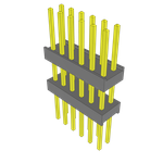 Conn Board Stacker HDR 12 POS 2.54mm Solder ST Top Entry Thru-Hole Bulk