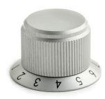 Kilo International-SC-63-2-5 Control Knobs Control Knob, Numeral Scale/Round/Skirt Black